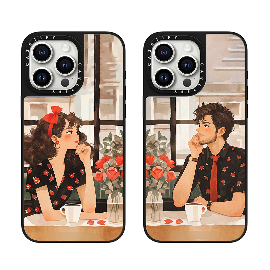 قاب موبایل سفارشی  آینه ای | romantic date (کد 0564)