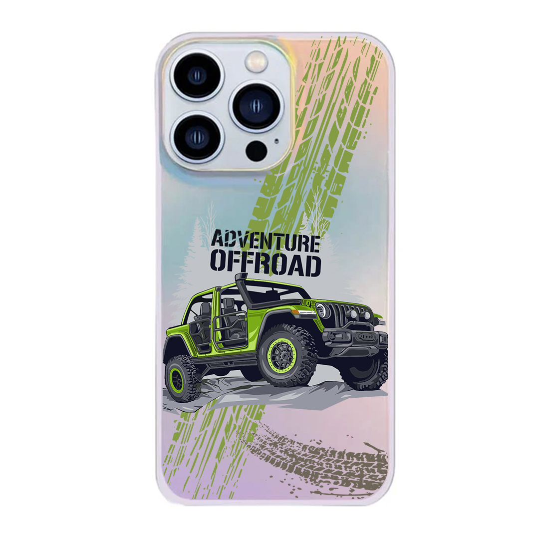 قاب موبایل سفارشی طلاکوب هولوگرامی | Offroad (کد 0553)