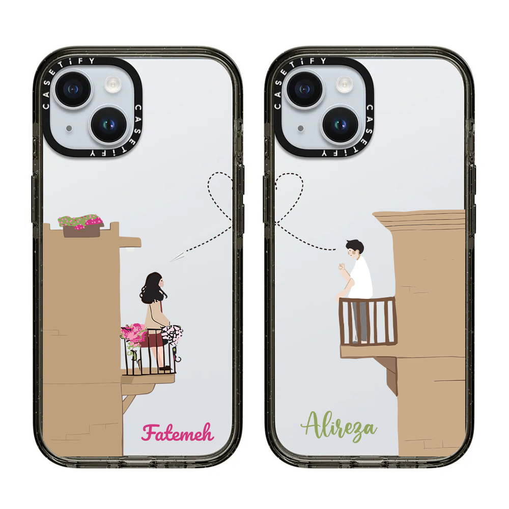 قاب موبایل سفارشی شفاف | Balcony Love (کد 0544)