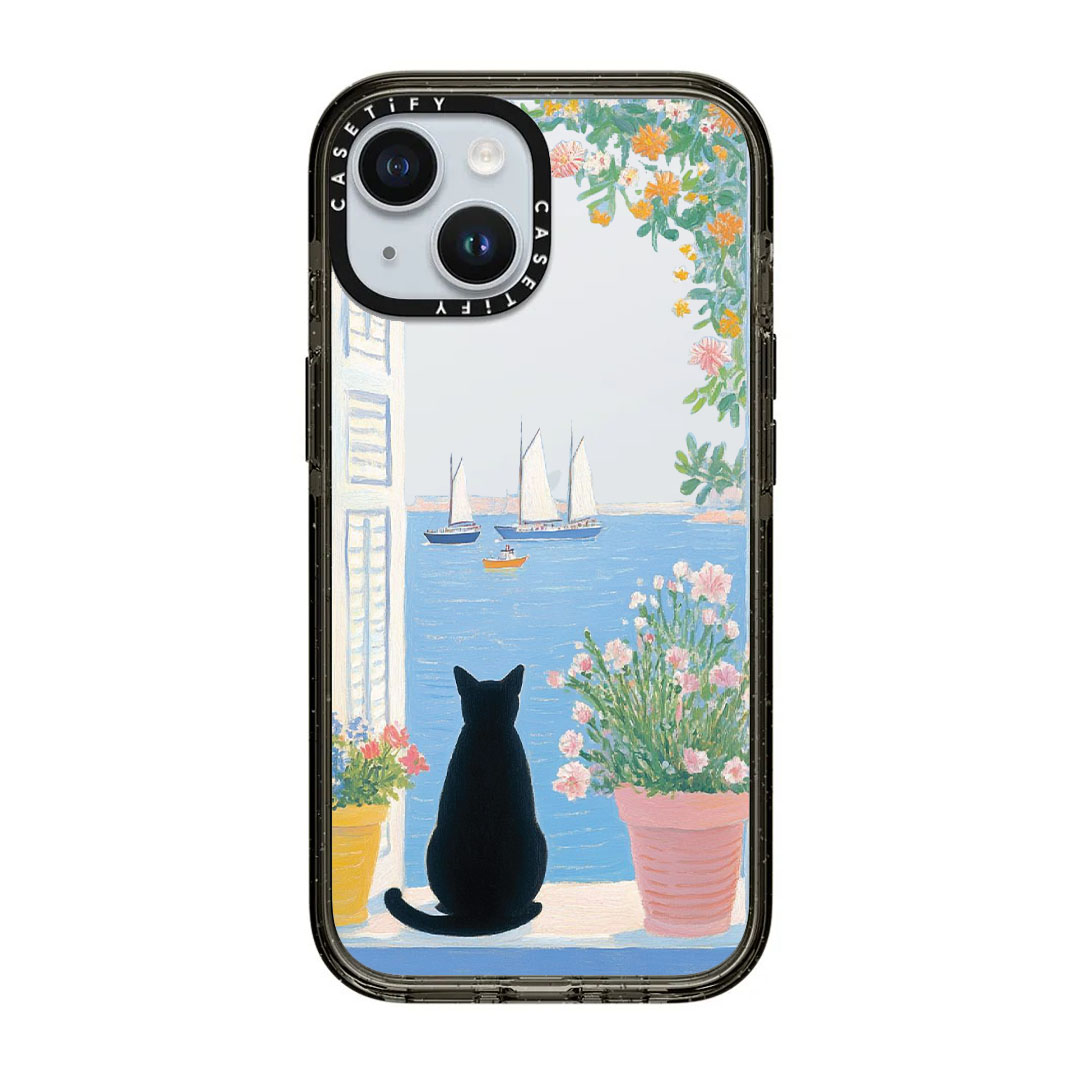 قاب موبایل سفارشی شفاف | spring cat (کد 0578)
