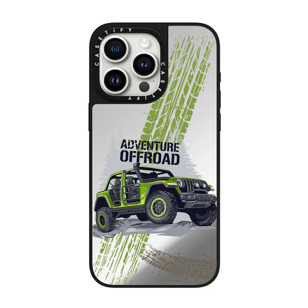 قاب موبایل سفارشی طلاکوب آینه ای | Offroad (کد 0553)