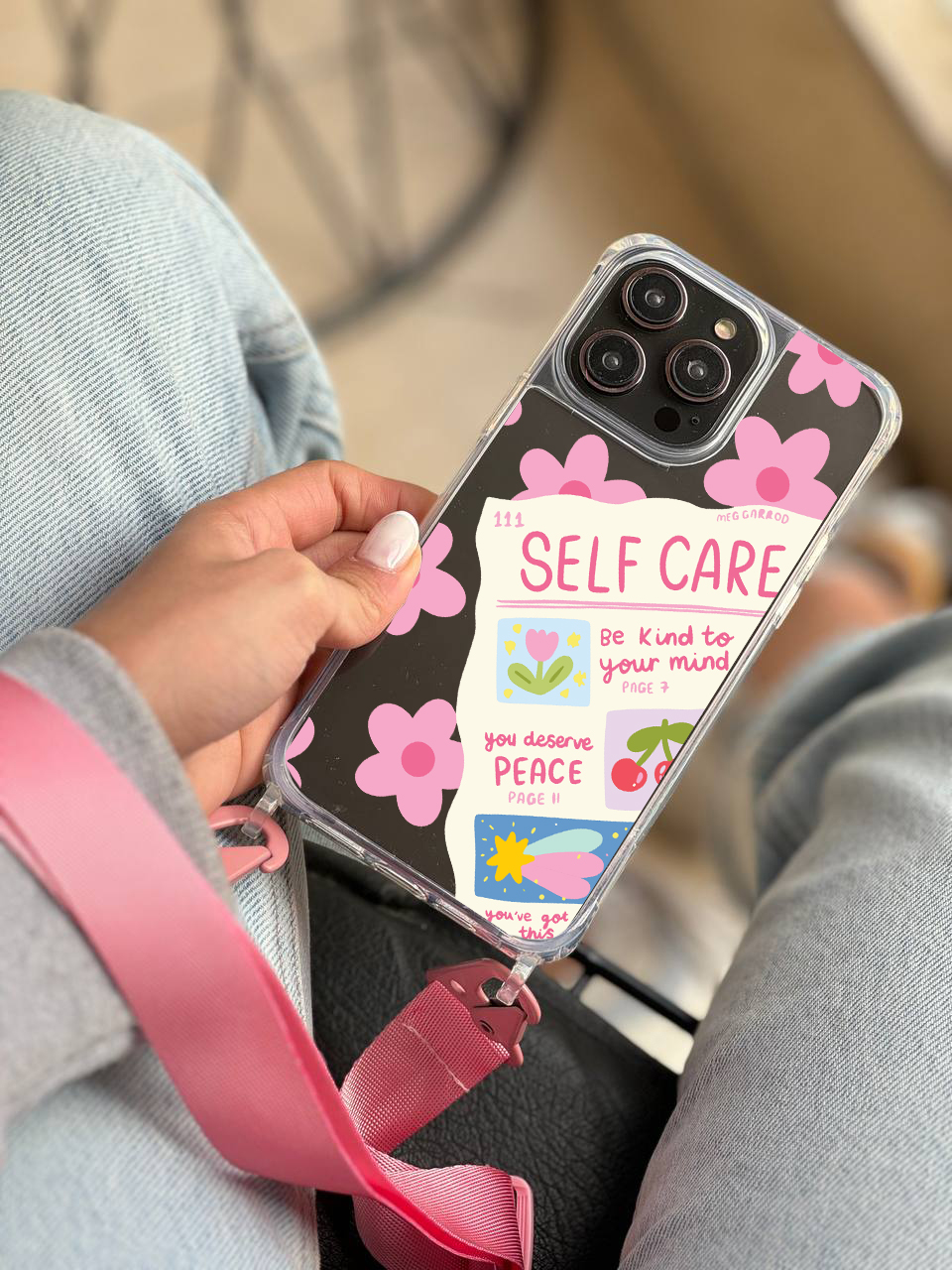 قاب موبایل سفارشی دوقلاب | self care  (کد 0563)