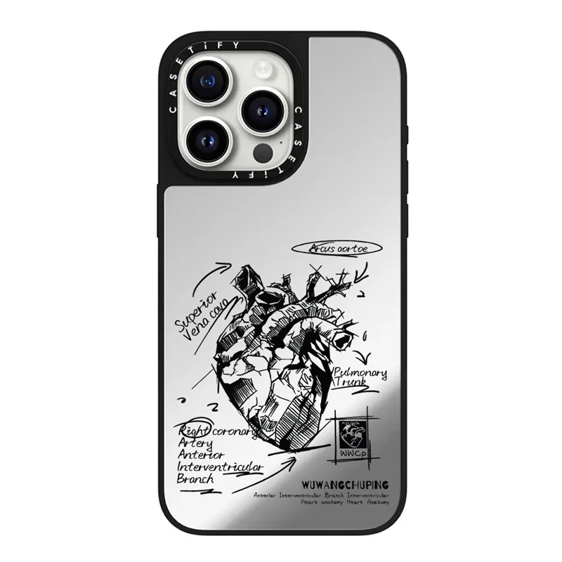 Heart design mirror phone frame (custom)