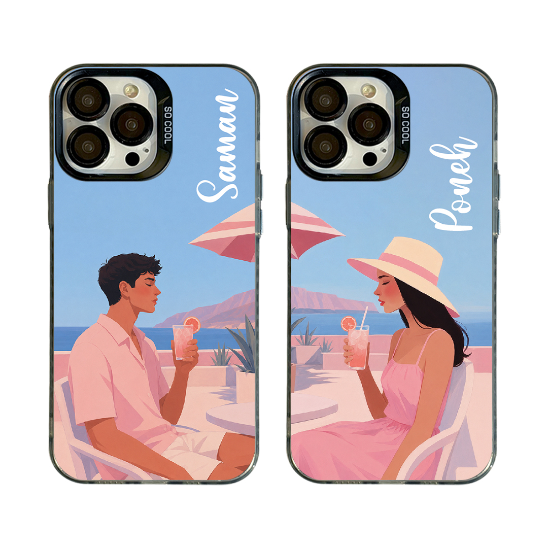 قاب موبایل سفارشی Pink couple | socool (کد 0601)