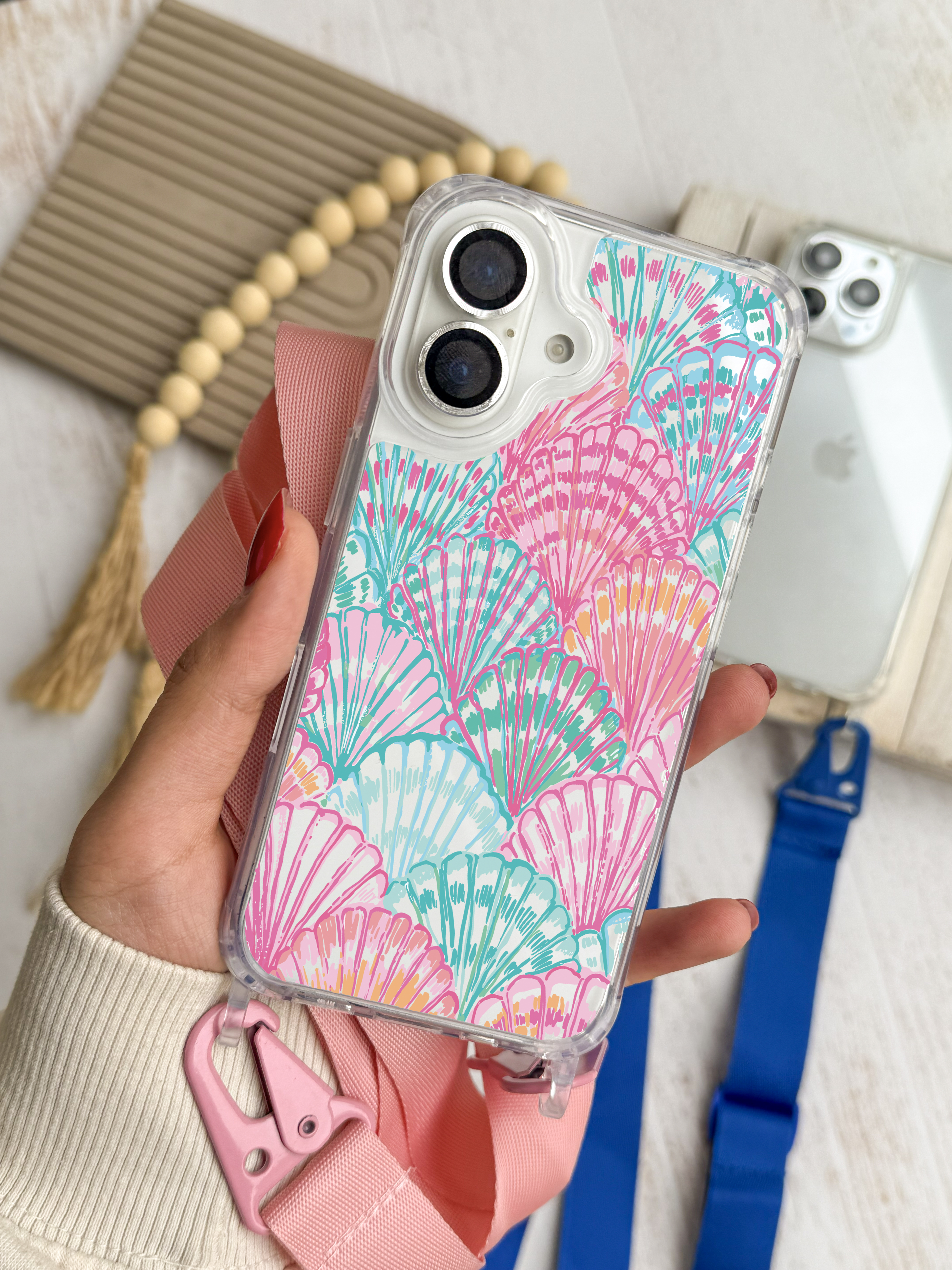 قاب موبایل سفارشی دوقلاب | Shell Bloom  (کد 0558)