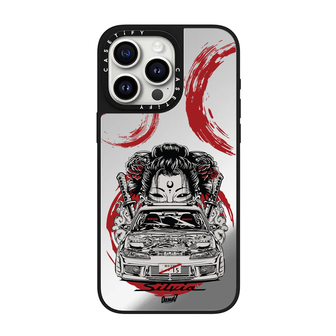 قاب موبایل سفارشی طلاکوب آینه ای | silvia nissan (کد 0559)