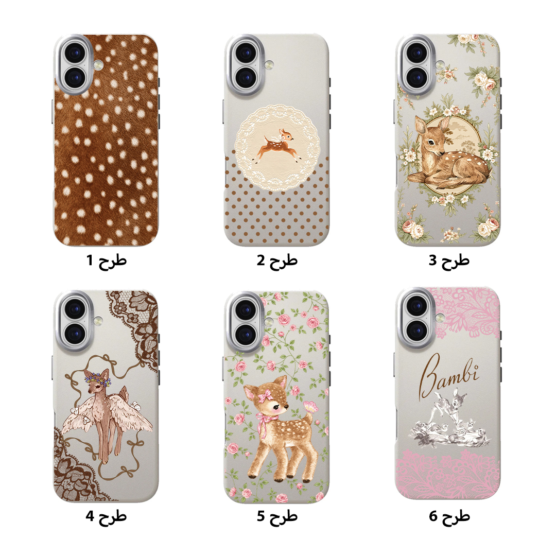 قاب موبایل سفارشی چرمی | deer collection (کد 0646)
