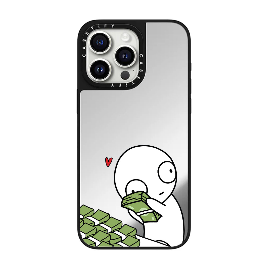 قاب موبایل سفارشی  آینه ای | money love (کد 0583)