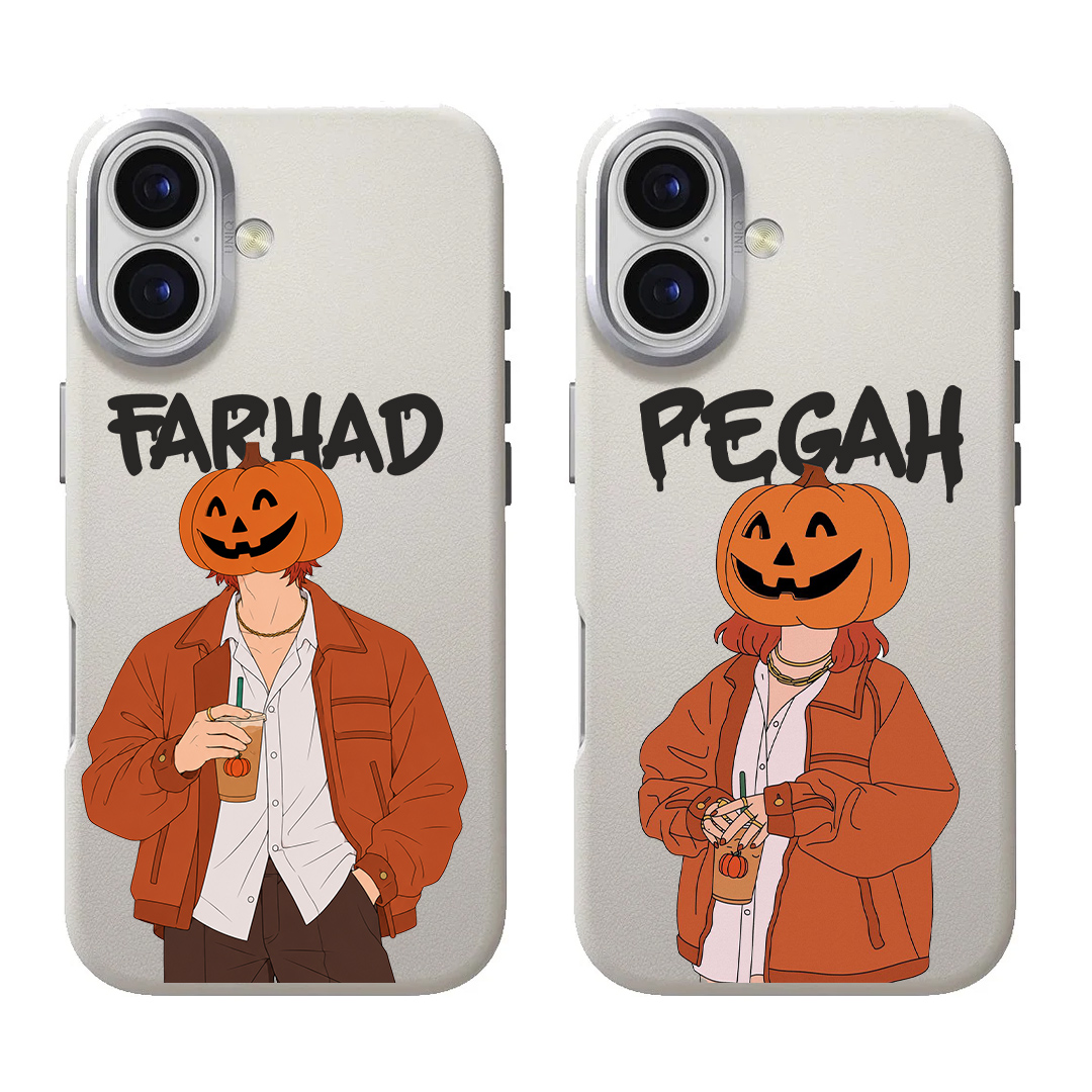 قاب موبایل سفارشی چرمی | halloween date (کد 0653)