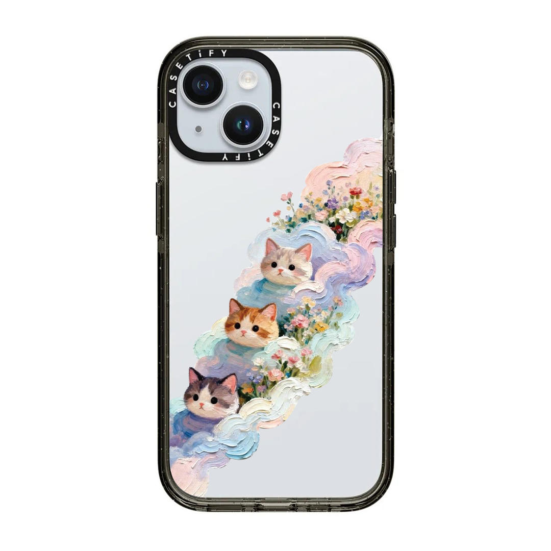 قاب موبایل سفارشی شفاف | گربه های آسمانی (کد 0561)